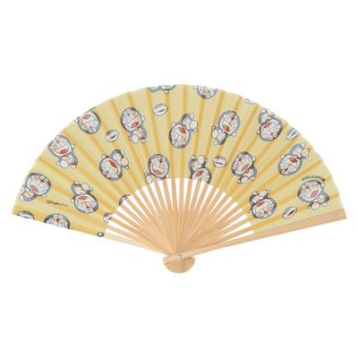 [Doraemon] Women's Folding Fan 38804001, Yellow [C] Approx. 38cm (width) X 21cm (height)