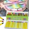 16-Color Face & Body Paint Crayons – Portable, Long-Lasting, Natural Makeup