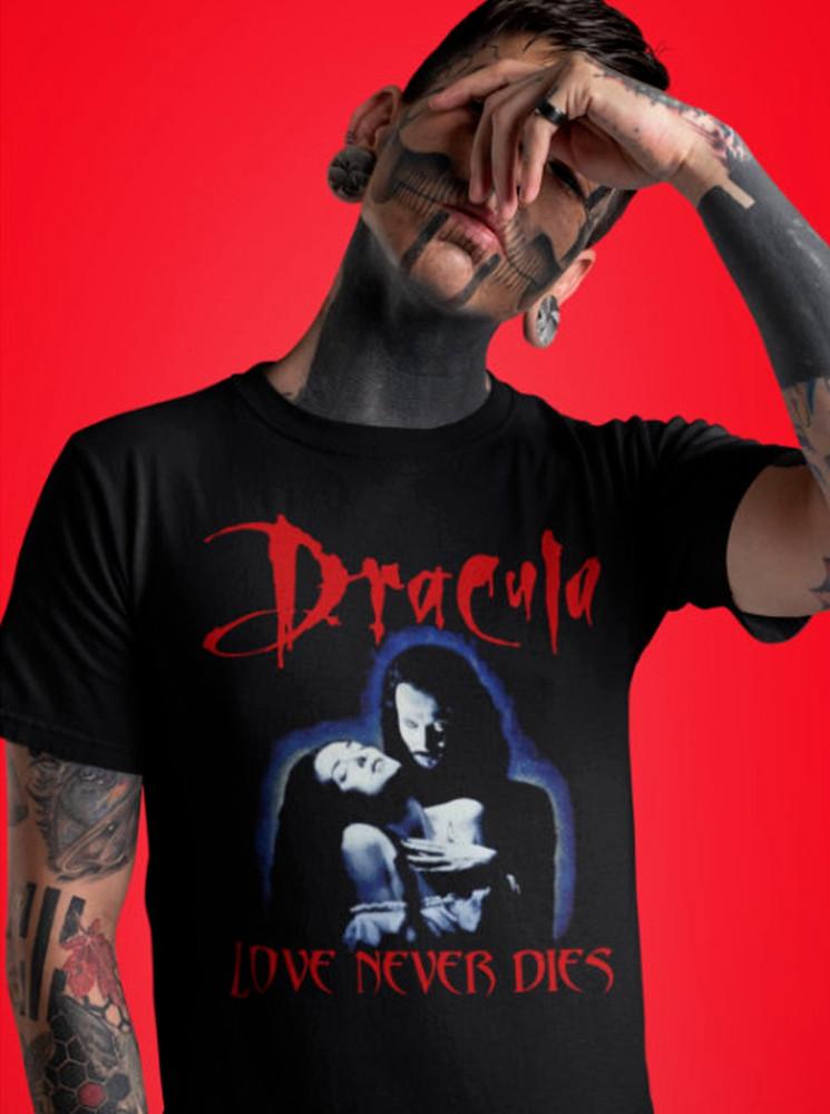 Dracula Bram Stoker Love Never Dies Vampire Horror Movie T-Shirt Unisex Shirt Unisex T-Shirt L