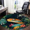 1pc Snake Jungle Office Round Area Rug, Indoor Mat Suitable For Office, Under Office Chairs Bedroom Living Room Home Decor, Room Deco
