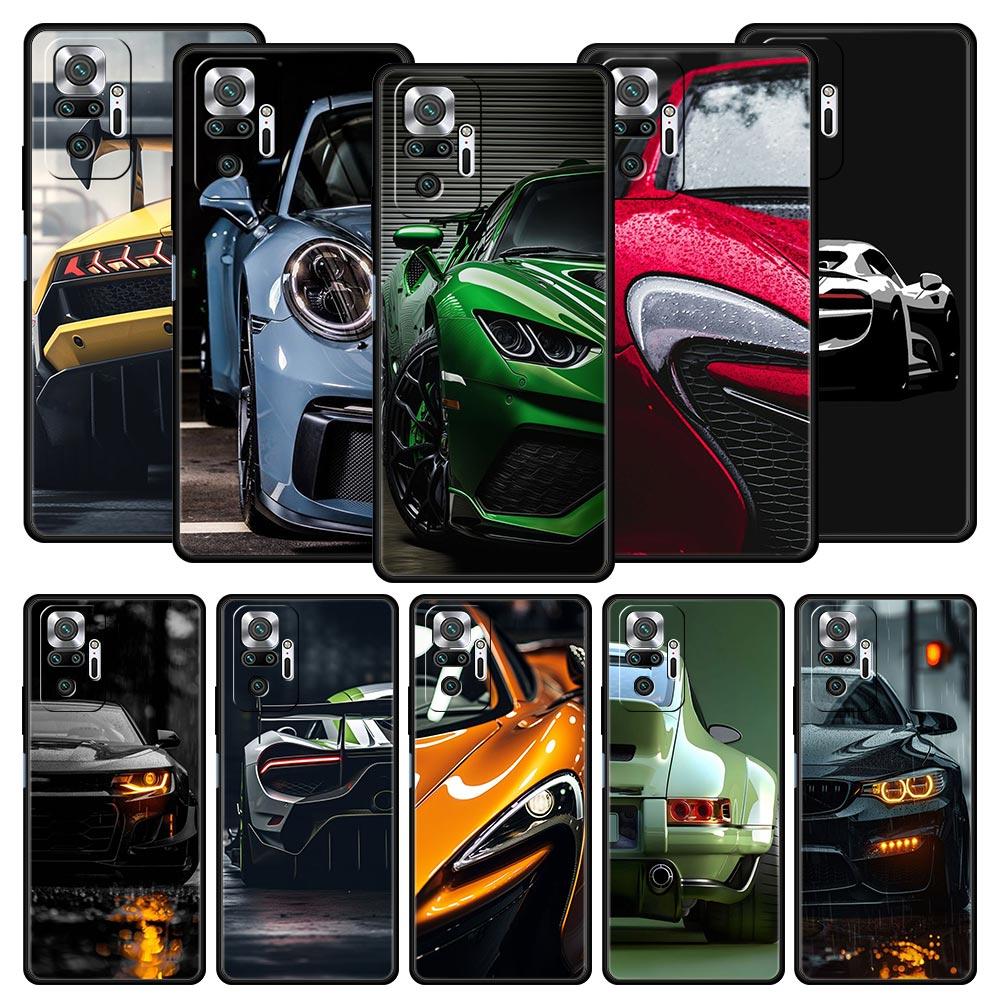 Super Car Sport Phone Case For Xiaomi Redmi Note 13 12 5G 11 10 Pro Plus 4G 9S 9 8 7 9T 13C 12C 10C 9C 9A Soft Silicone Cover