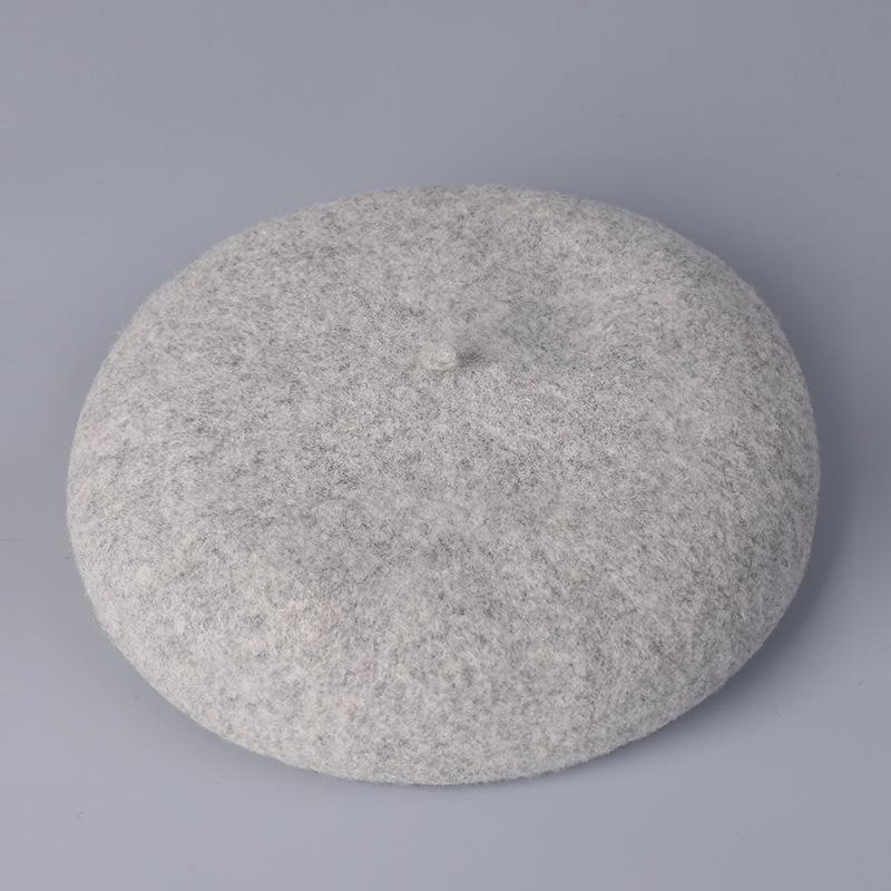 100% Australian Wool Plain Beret Cap French Minimalist British Pumpkin Hat Warm Winter Wool Painter Cap