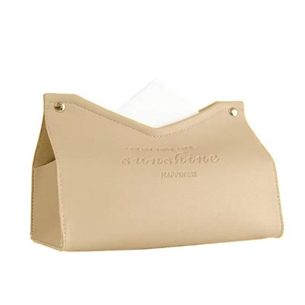 Solid Color Napkin Holder Multi-purpose Tissue Paper Storage Bag Dustproof Tissue Box  Desktop