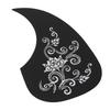Guitar Pickguard PVC Protective Decorative Self Adhesive Acoustic Guitar Scratch Plate Silver Pattern