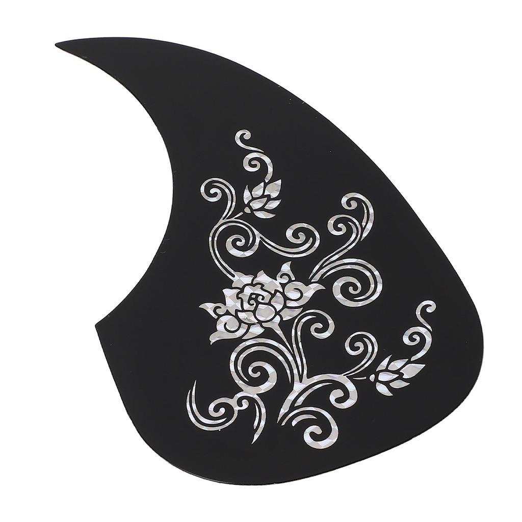 Guitar Pickguard PVC Protective Decorative Self Adhesive Acoustic Guitar Scratch Plate Silver Pattern