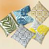 Green Leaf Sunflower Living Room Sofa Embroidery Cushion Throw  Pillowcase