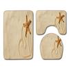 Beach View Bathroom Floor Mat Three-Piece Toilet Carpet Toilet Mat Set Door Mat Bathroom Non-Slip Mat