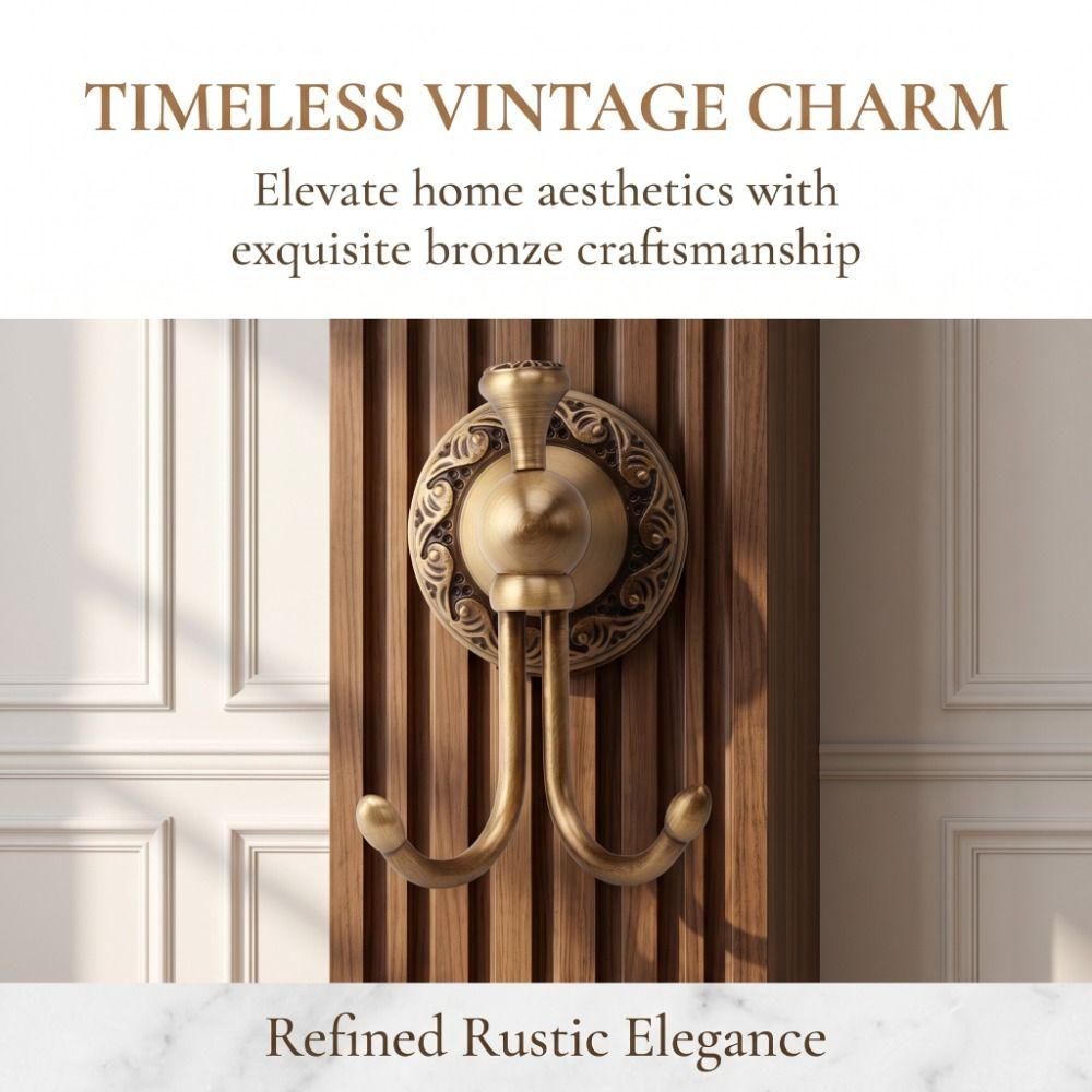 Copper Coat Hook Antique Brass Towels Hook Vintage Clothes Hanger  Home Bathroom Bedroom Kitchen