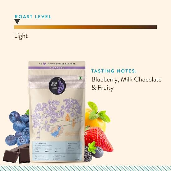 Blue Tokai Coffee Roasters Amaltas Blend - Helle Röstung | French Press Kaffeemahlung 250g | Reichhaltig & Genussvoll | 100% Arabica Bohnen | Spezialitätenkaffee