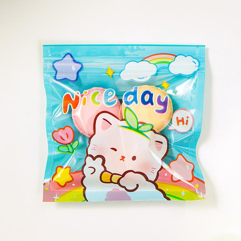 TETP 50Pcs Ziplock Bag With Claer Window Handmade Candy Lollipop Chocolate Macarons Packaging Favors DIY Headdress Bracelet Pack