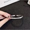 Double Ring Silver-Plated Star Bracelet - Luxurious Open Design, Perfect Gift for Girlfriend
