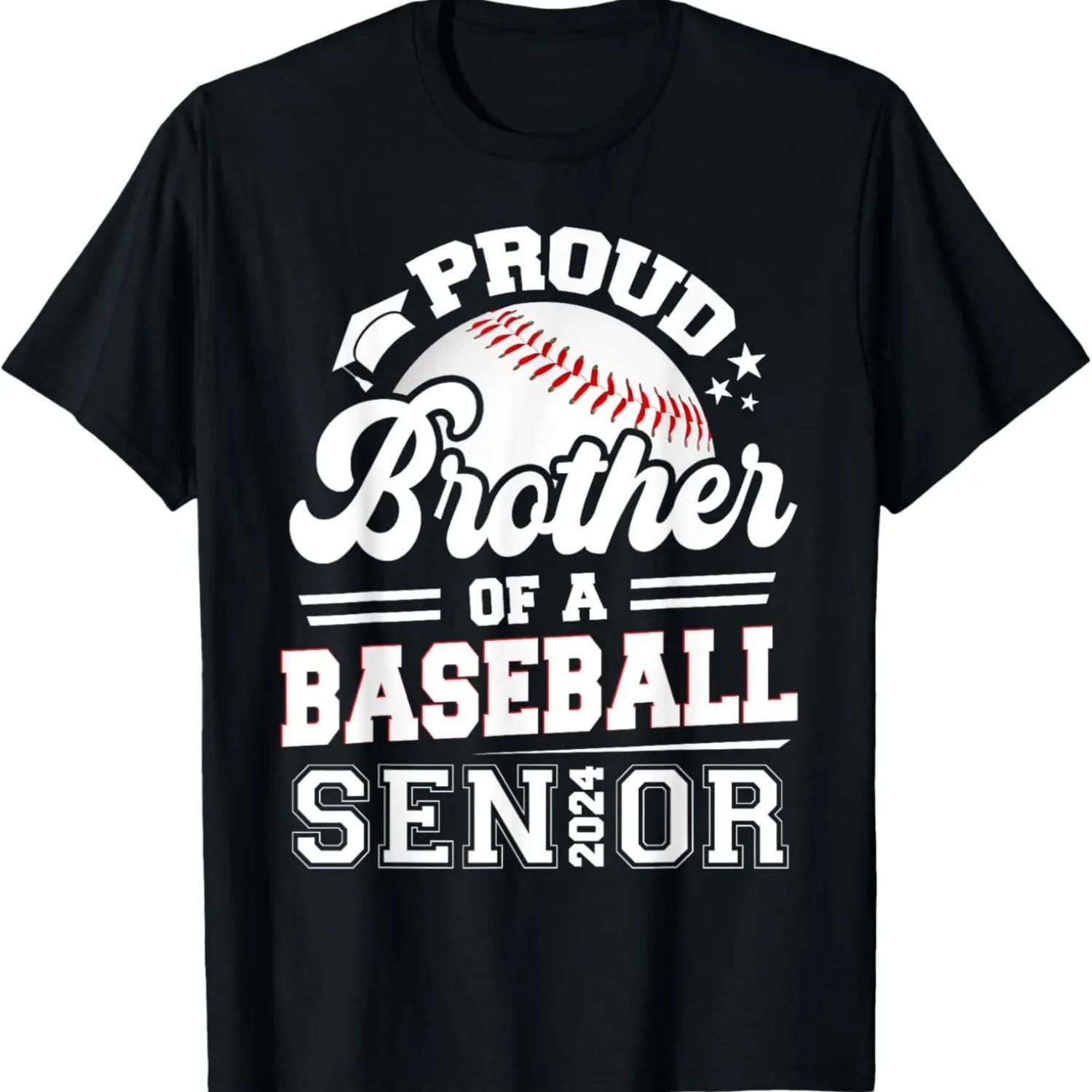 Proud Brother Of A 2024 Senior Graduate Baseball T-Shirt S чёрный