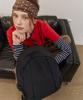 Leneeb Round Slit Backpack Black