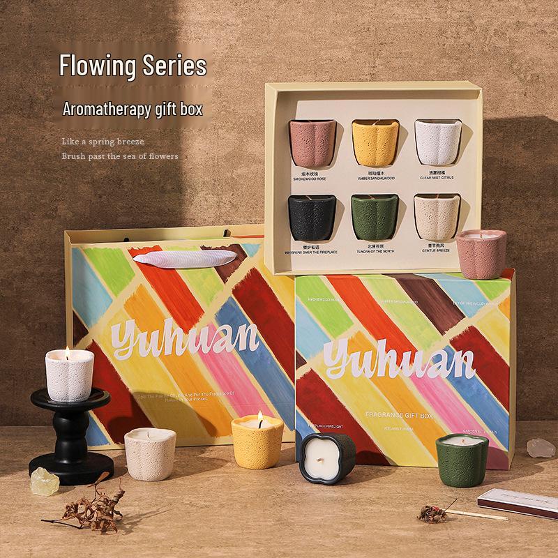 High-End Essential Oil Aromatherapy Candle Gift Set - Niche Fragrance Ornament for Bedrooms