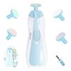 Electric Baby Nail Trimmer with 6 Grinding Heads Newborn Infant Nail File Clipper with Light Toddlers Manicure Toes Fingernails Care Trimming Tools