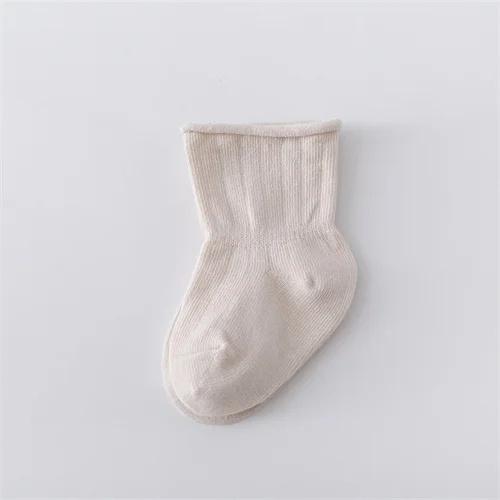 

Носки для новорожденных для девочек и мальчиков, хлопковые носки для маленьких девочек и мальчиков, повседневные короткие носки для младенцев, весенне-осенний возраст для От 0 до 5 лет 0-6m(S) бежевый