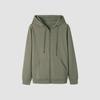 Men's 300g Antibacterial Zipper Hoodie - Simple, Casual, Solid Color, Lightweight Cardigan for Spring & Autumn