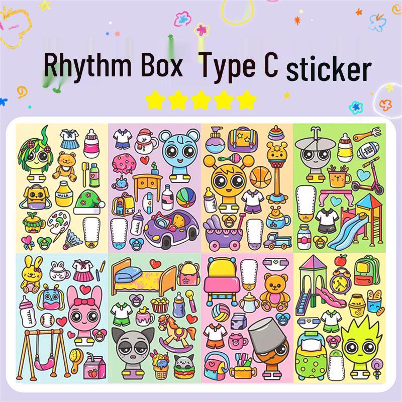 Moe Princess Reusable Dress-Up Stickers for Girls - High-Value Cartoon Playset