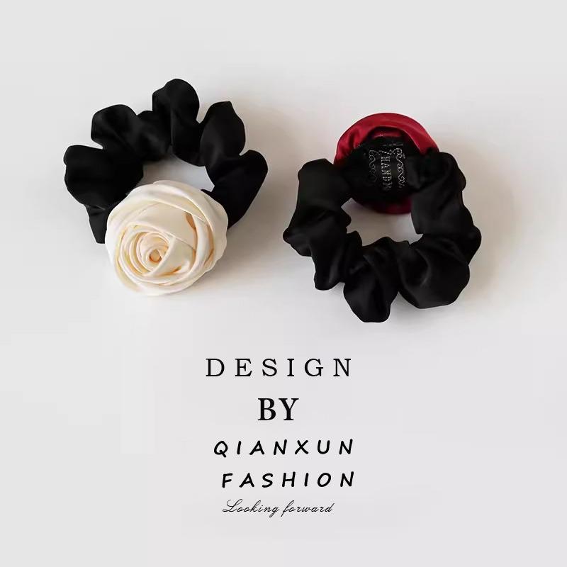 French Satin Vintage Rose Headband: 2024 Spring/Summer Collection Hair Accessory