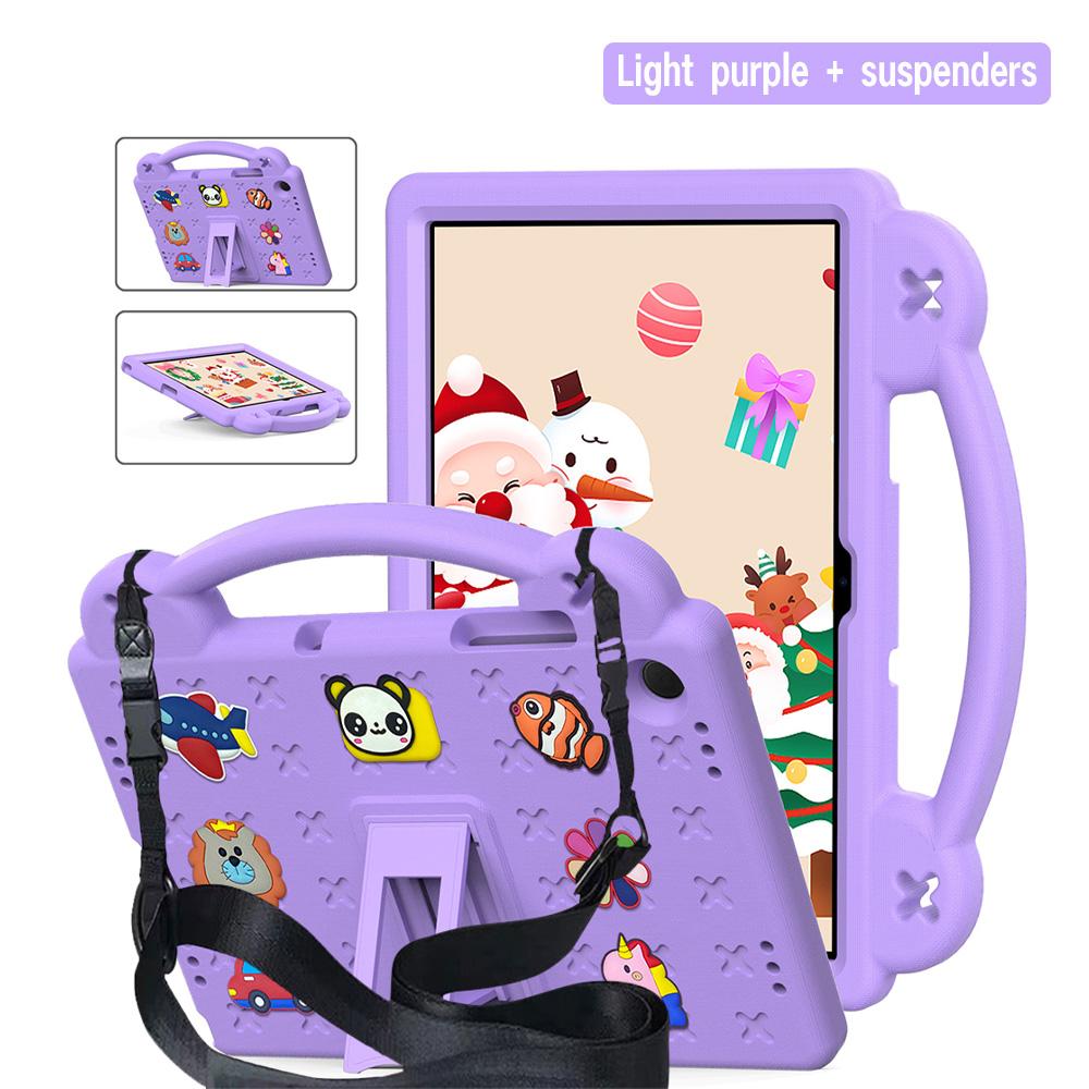 Cartoon Kids Case for Samsung Galaxy Tab S7 S8 S9 S11 A9 A11 Plus S6 A7 S10 Lite Tablet Cover Shockproof Strap With A Bracket