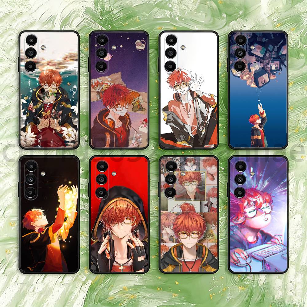 Anime Mystic Messenger Game 707 Phone Case For Samsung S25,24,21,22,23,S30,Ultra,S20,Plus,Fe,Lite,Note,S10,S9,Black Soft Shell