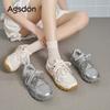 Augustus Dengde Training Shoes Women's 2025 New Autumn Platform Soft-soled Forrest Gump Sports Shoes Fashion and Light Casual Shoes
