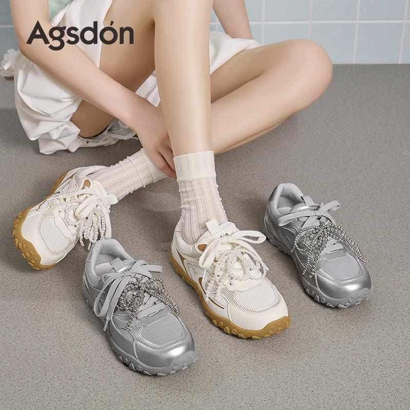 Augustus Dengde Training Shoes Women's 2025 New Autumn Platform Soft-soled Forrest Gump Sports Shoes Fashion and Light Casual Shoes