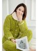 Women's Coral Fleece Flannel Pajamas: Warm, Thick, Quilted, Autumn/Winter Home Wear. Luxurious, Can Be Worn Outside.