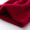 100% Pure Wool Solid Color Twisted Cuffed Knitted Hat Women'S Winter Thickened Warm Fashion Fried Dough Twists Baotou Hat Men