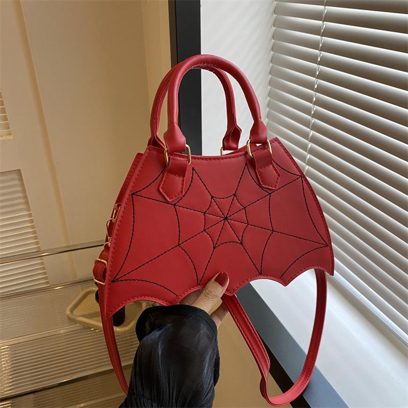 Personalized Bat Handbag Bag Women's New Summer Embroidery Thread Solid Color Shoulder Bag Popular Trend Messenger Bag Bag