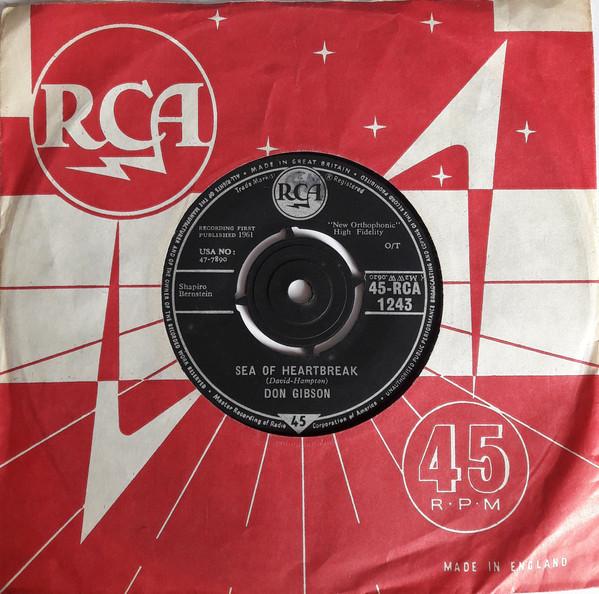 

7inch Record DON GIBSON - Sea Of Heartbreak 45RCA1243 RCA 1961 UK Rock Used