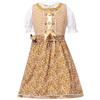 Children Girls Kids German Beer Festival Oktoberfest T-Shirt Apron Dress Set Floral Maid Halloween Cosplay Costumes Role Play Outfit
