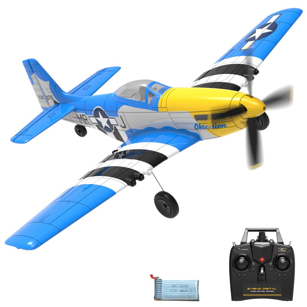 Volantex New Spitfire RC Plane EPP 400mm Wingspan RC Fighter One Key Aerobatic 2.4G 4CH RTF RC Plane