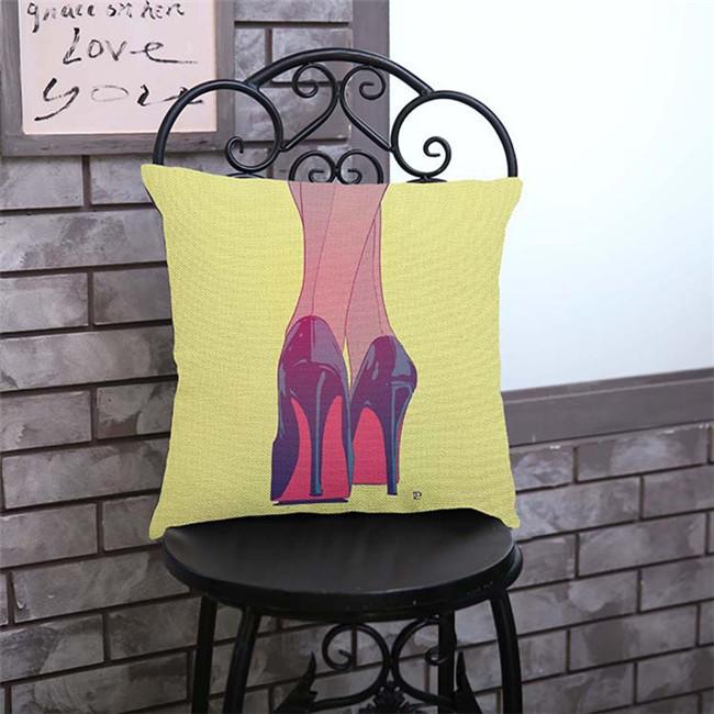 Pop Nordic Cotton Linen Throw Pillow Case Sexy Woman Lips Beautiful Girl Weep Comic Sofa Decoration Cushion Cover Cojines