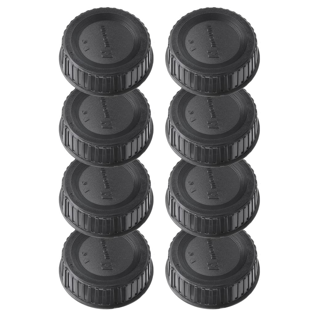 8-Pack Lens Rear Cover Body Caps for Nikon F-Mount Camera Lenses, Hard Plastic, Lightweight, Strong, and Expensive