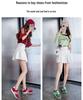 Spring/Summer 2025 Women's Forrest Gump Canvas Shoes - Green, Low-Top, Round Toe, Plus Size Available
