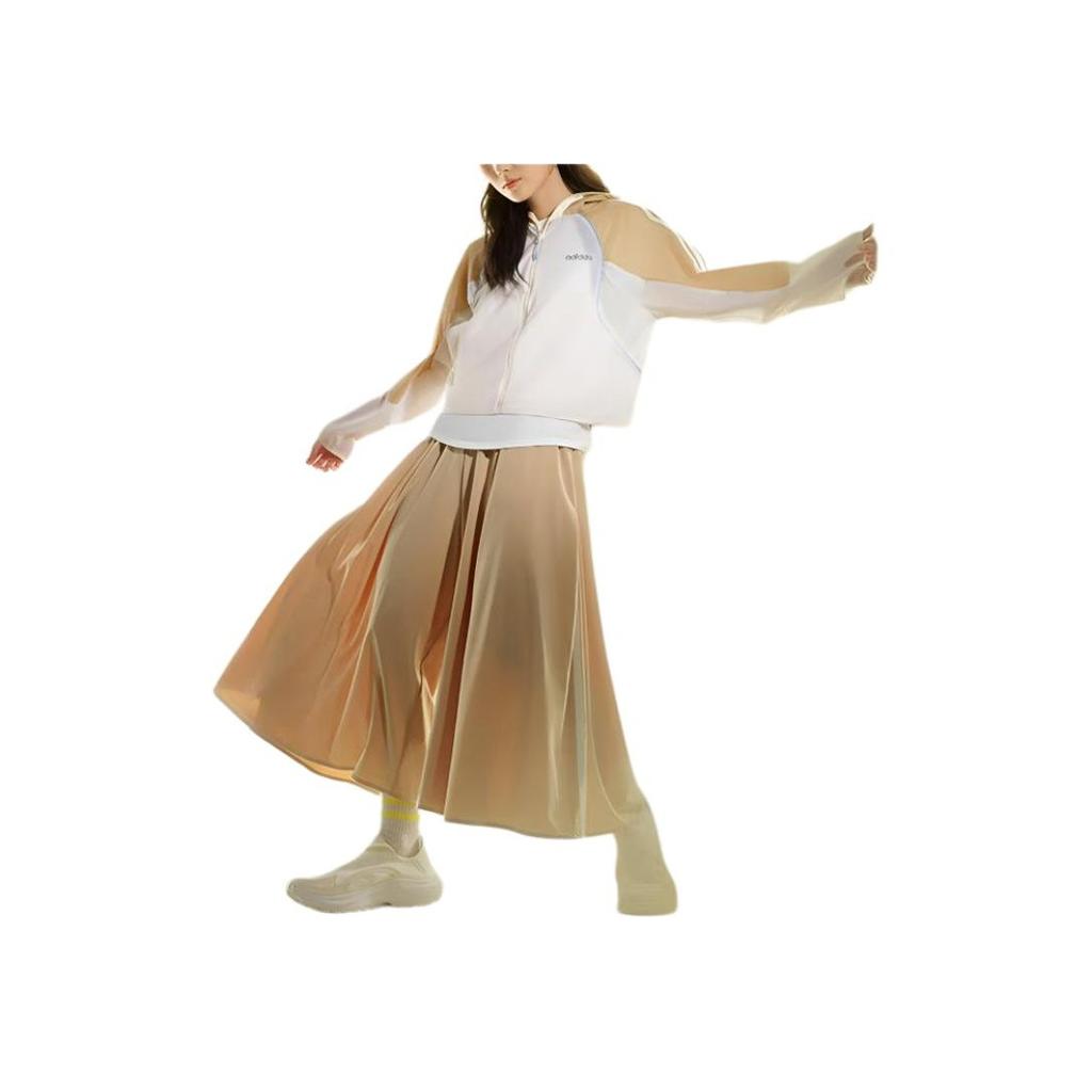 adidas Hooded Breathable Comfortable Versatile Jacket Women Jacket Warm-Sand Cream KB8499