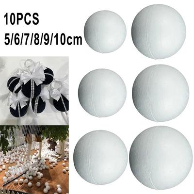 10ks Vánoční dekorace Pevná pěnová koule Koule 50mm-100mm Kulatá DIY příslušenství Ručně vyráběné Pro domácí dekoraci Oslava večírku Dárky
