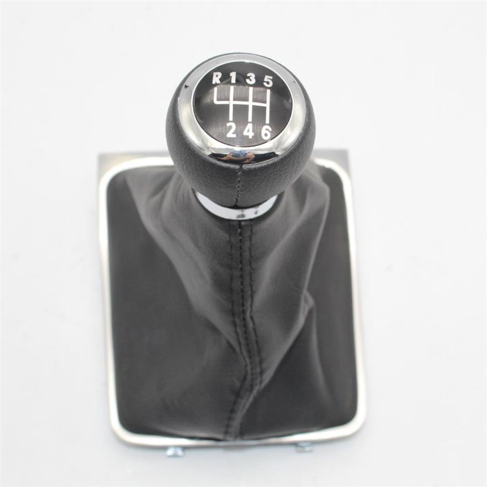 For Passat B6 2006 2007 2008 2009 2010 Car-Styling 6 Speed Gear Stick Shift Knob With PU Leather Boot