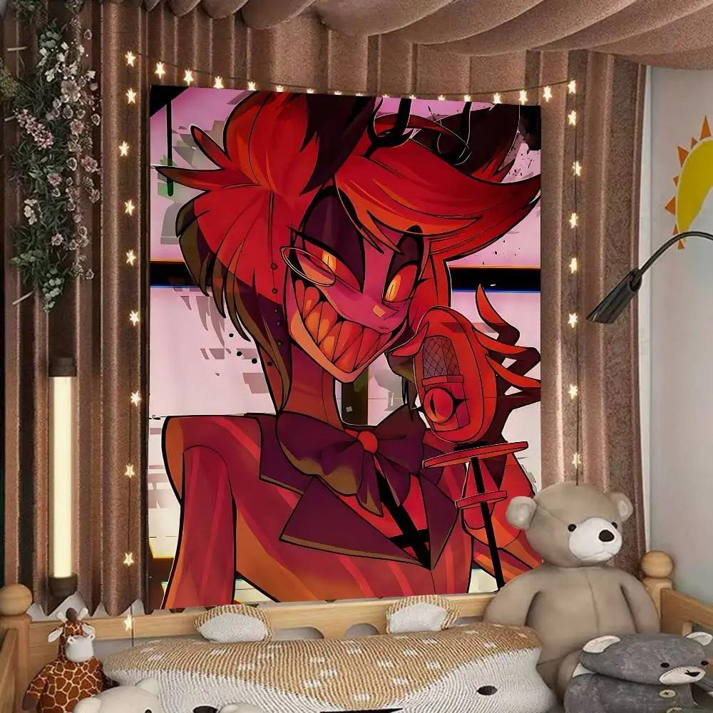 

Pink Demon Anime Tapestry Bold Pop Art Character Print Wall Hanging for Otaku Bedroom Dorm Decor 74x94cm(29x37in)