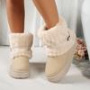 2026 Winter Women Snow Boots Plush Warm Anti Slip Comfortable Ankle Boots Fluffy Round Toe Platform Buckle Woman Cotton Boots