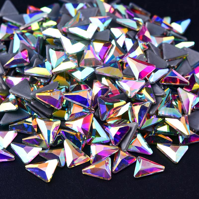 Blinginbox Hight Quality Rhinestone Bulk Special Shapes Crystal AB Hot Fix Rhinestones Iron on Rhinestones for Fabric Decoration