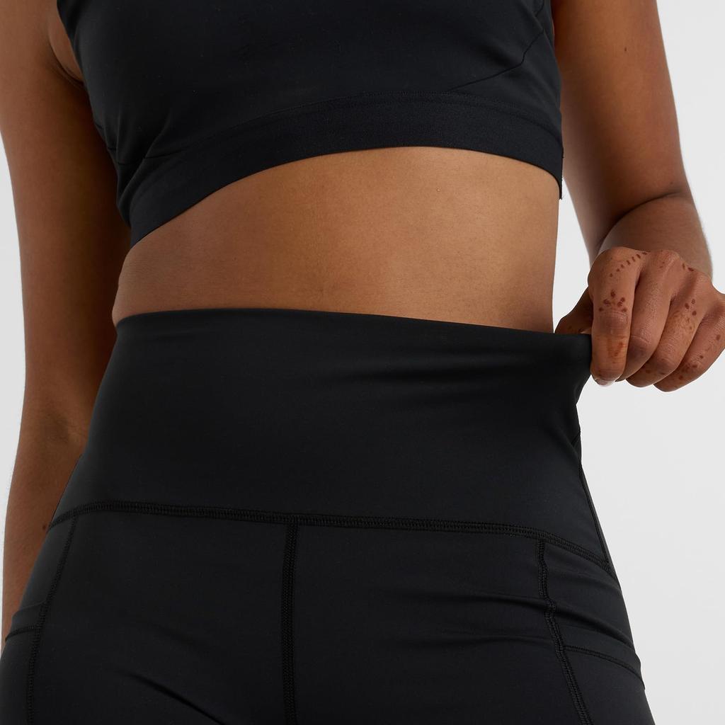 NB Snygga Högmidjade Leggings med Ficka 6 tum BK [New Balance] Dam (WS51271) (Svart)