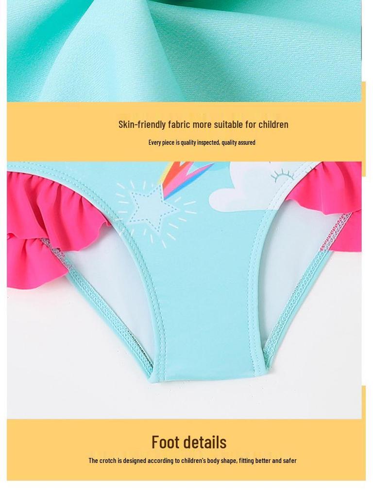 2025 New Unicorn Strappy Girls' One-Piece Swimsuit