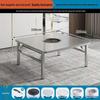 Portable Foldable Stainless Steel BBQ & Hot Pot Table