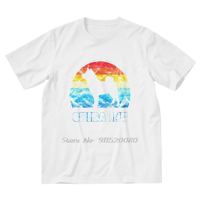 Retro Shiba Inu Vintage Dog Tshirt Men Streetwear T Shirt Short Sleeve Funny Dog Blockchain Tshirt Cotton Tees Top Clothes Gift S