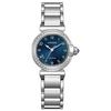 Citizen ROUND Collection Watch, EM1120-87L, Women's, Waterproof, Navy Blue with Diamonds, Solar-powered Eco-Drive, Silver.