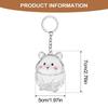 Transparent Acrylic Keychain Cat Hair Storage Capsule Handmade Hamster Hair Storage  DIY Pendant