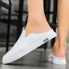 Fashion Summer Men's Half Slippers Comfortable and Lightweight Design Black and White Casual Outdoor Shoes Classic Board Shoes Slip On