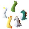 Cute Animal Shape Catnip Cats Toy Kitten Dinosaur Teeth Chewing Biting Plush Toys Cat Plush Thumb Pillow Pet Accessories